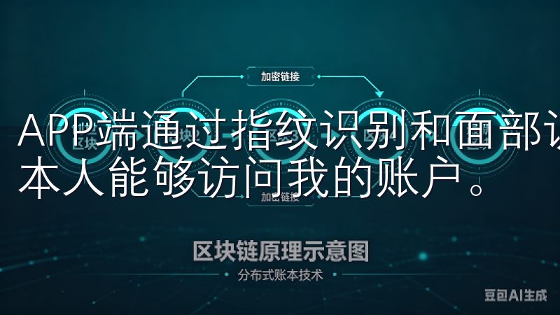 APP端通过指纹识别和面部识别等生物识别技术，确保只有我本人能够访问我的账户。