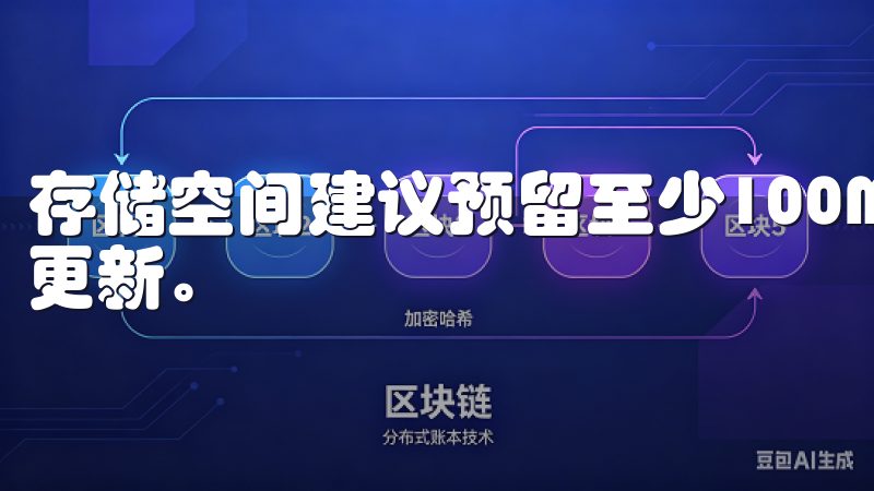 存储空间建议预留至少100MB的存储空间，以便顺利安装和更新。