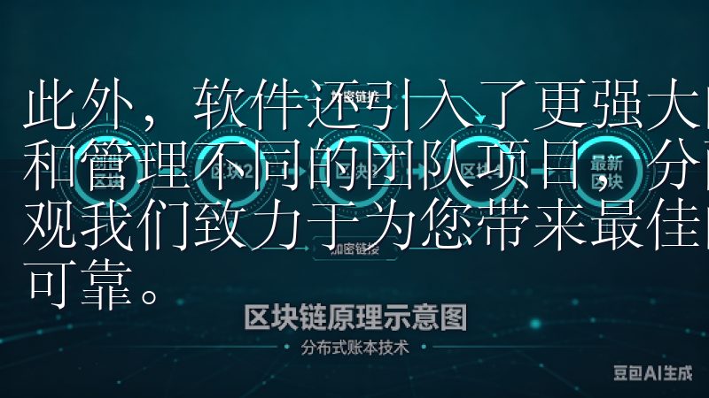 此外，软件还引入了更强大的团队管理功能，我可以轻松地创建和管理不同的团队项目，分配任务和跟踪进度变得更加简单和直观我们致力于为您带来最佳的使用体验，确保每一次下载都稳定可靠。