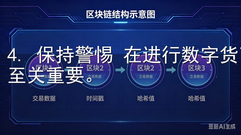 4. 保持警惕 在进行数字货币交易时，防范诈骗和虚假信息至关重要。