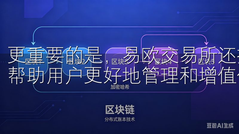 更重要的是，易欧交易所还推出了独特的理财产品和质押服务，帮助用户更好地管理和增值他们的数字资产。