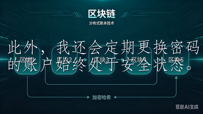 此外，我还会定期更换密码，通常每三个月更换一次，以确保我的账户始终处于安全状态。