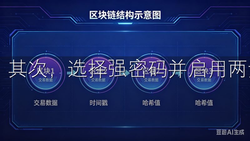 其次，选择强密码并启用两步验证，增强账户安全性。