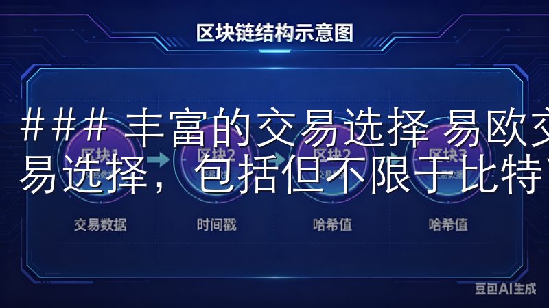 ### 丰富的交易选择 易欧交易所提供了多种数字货币的交易选择，包括但不限于比特币、以太坊和其它主流数字资产。