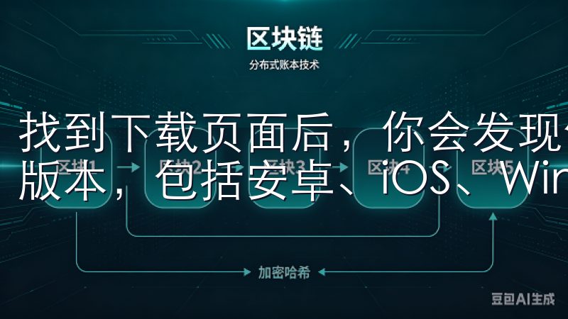找到下载页面后，你会发现他们为不同的操作系统提供了相应的版本，包括安卓、iOS、Windows和MacOS。