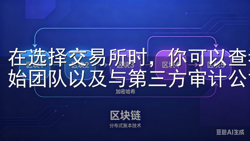 在选择交易所时，你可以查看其官方网站，了解平台的背景、创始团队以及与第三方审计公司的合作情况。