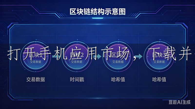 打开手机应用市场，下载并安装APP。