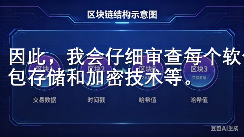 因此，我会仔细审查每个软件的安全措施，包括双重认证、冷钱包存储和加密技术等。
