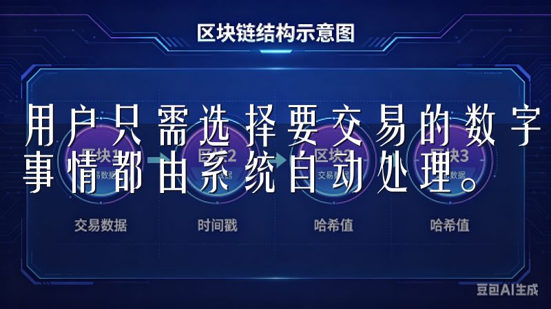 用户只需选择要交易的数字资产，输入金额并确认交易，剩下的事情都由系统自动处理。