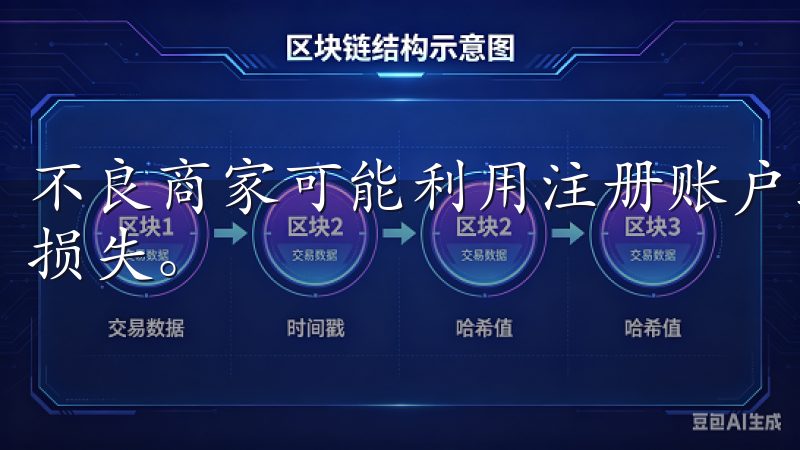 不良商家可能利用注册账户进行欺诈，用户不知情的情况下遭受损失。