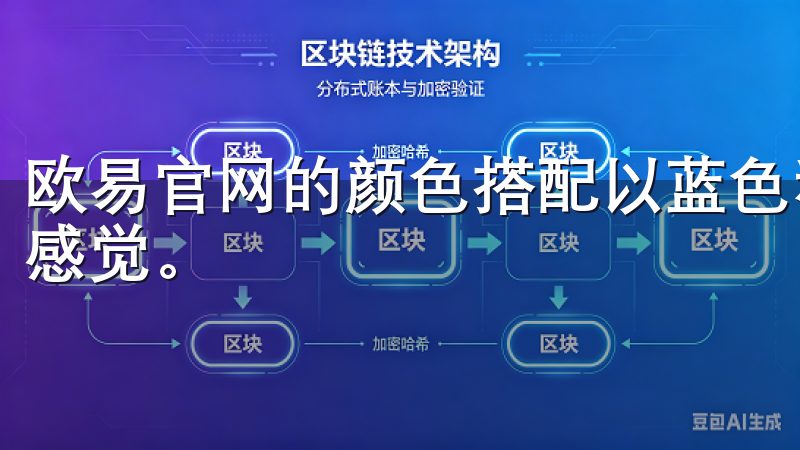 欧易官网的颜色搭配以蓝色和白色为主，给人一种清爽、信任的感觉。