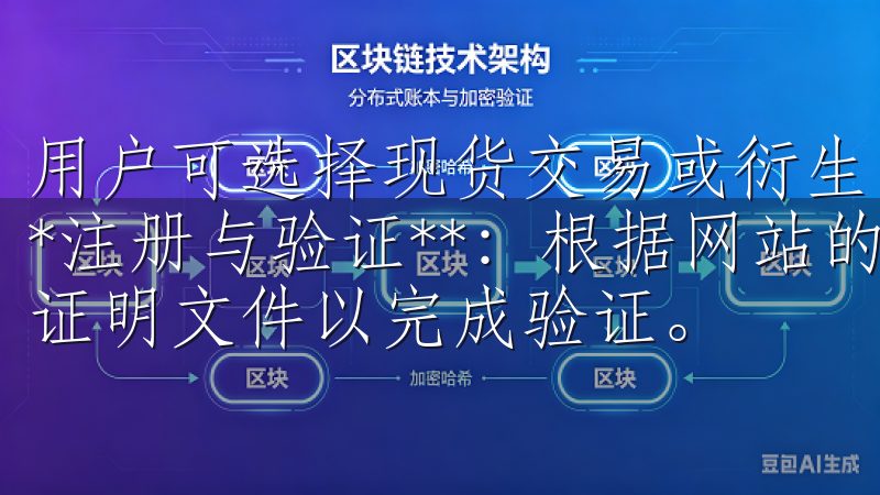 用户可选择现货交易或衍生品交易，具体步骤如下： 1. **注册与验证**：根据网站的指引完成注册，上传必要的身份证明文件以完成验证。