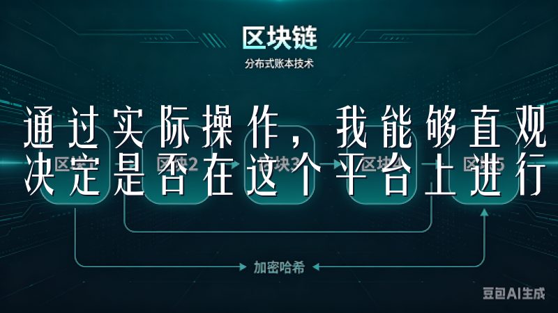 通过实际操作，我能够直观地感受到平台的用户友好程度，从而决定是否在这个平台上进行交易。