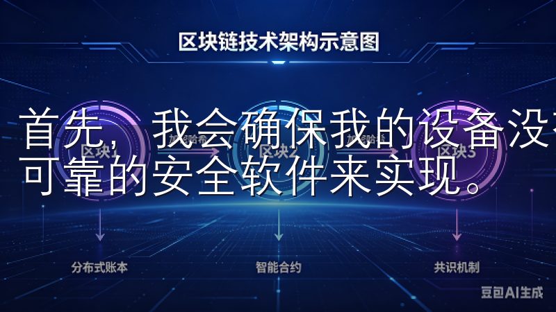 首先，我会确保我的设备没有被恶意软件感染，这可以通过安装可靠的安全软件来实现。