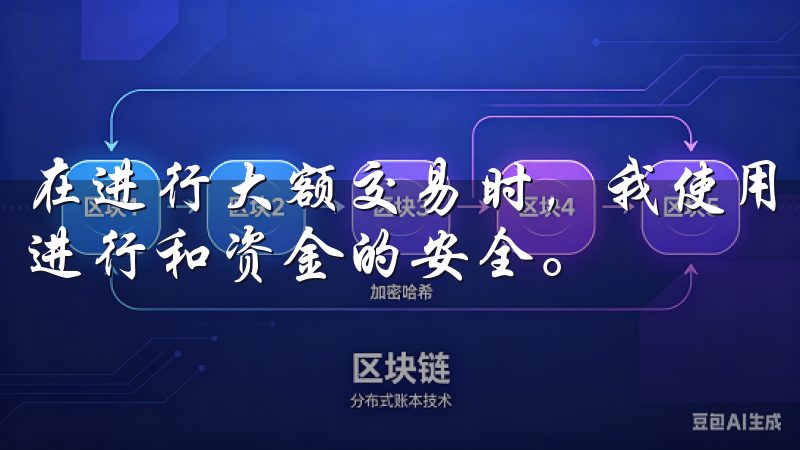 在进行大额交易时，我使用了这些安全措施，确保了交易的顺利进行和资金的安全。