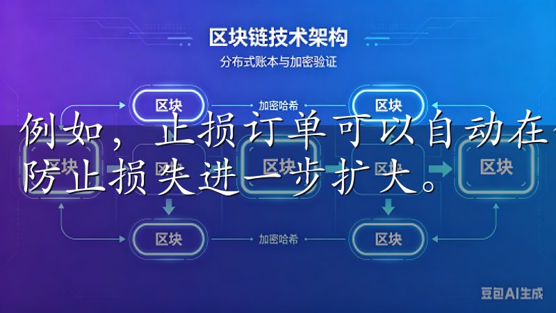 例如，止损订单可以自动在价格达到你设定的水平时卖出资产，防止损失进一步扩大。
