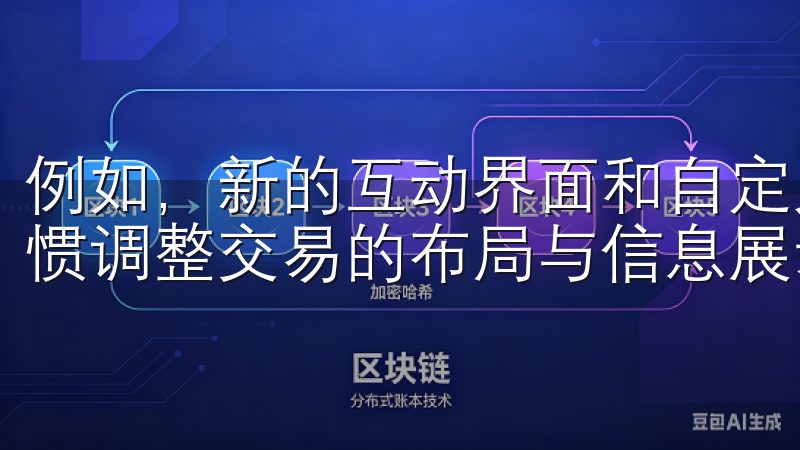 例如，新的互动界面和自定义显示选项，让用户可以根据个人习惯调整交易的布局与信息展示。