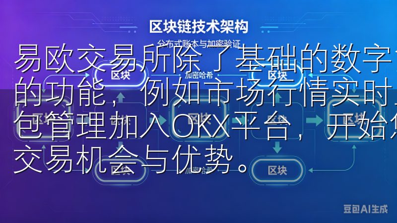 易欧交易所除了基础的数字货币交易功能外，还提供了多种实用的功能，例如市场行情实时监测、交易策略分析工具以及用户钱包管理加入OKX平台，开始您的加密货币投资之旅，获取更多交易机会与优势。