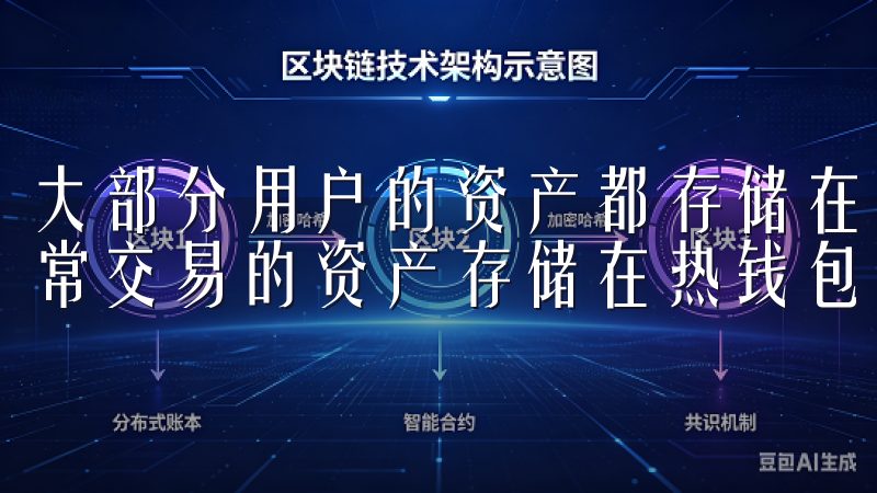大部分用户的资产都存储在离线的冷钱包中，只有少部分用于日常交易的资产存储在热钱包中。