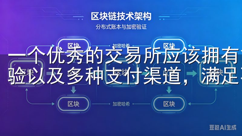 一个优秀的交易所应该拥有简单直观的用户界面、流畅的交易体验以及多种支付渠道，满足不同用户的需求。